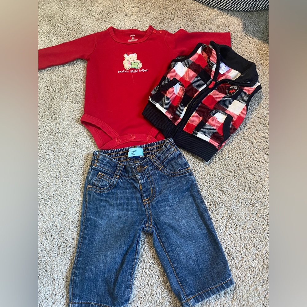 baby boy Christmas outfit 0-3montha